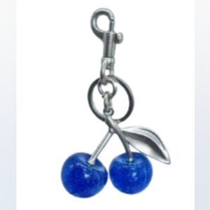 Blue Cherry Bag Charm